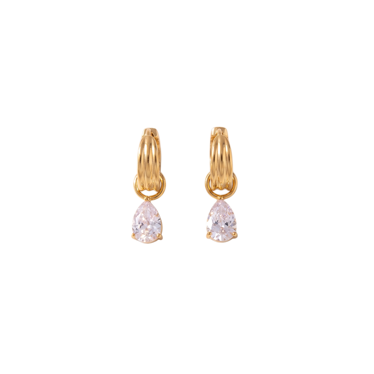 Henrietta Earrings | Gold teardrop gemstone earrings