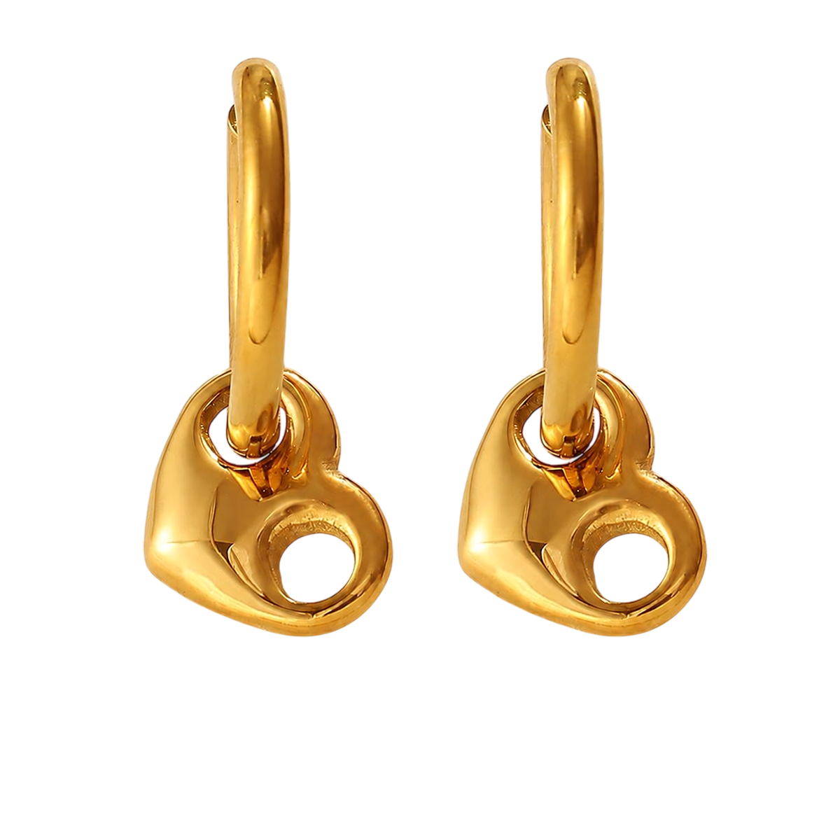 Lucinda Earrings | Gold pearl sculptural hoop earrings