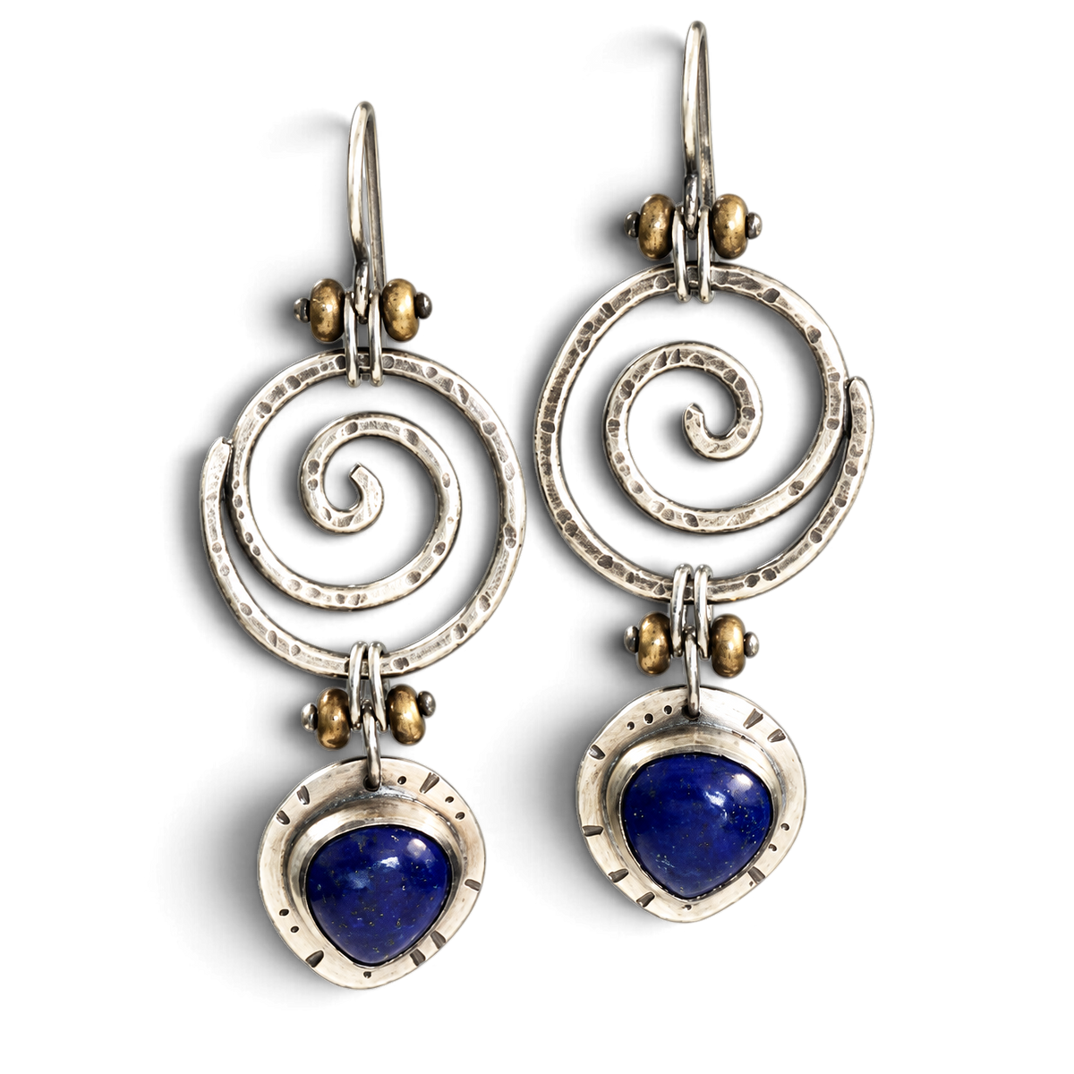 Maelle Earrings | Green Stone Geometric Earrings