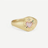 Vittoria Rings | Waterproof Vintage Gold Signet Rings with Hand-Painted Art | Anti Tarnish Stainless Steel