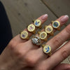 Vittoria Rings | Waterproof Vintage Gold Signet Rings with Hand-Painted Art | Anti Tarnish Stainless Steel