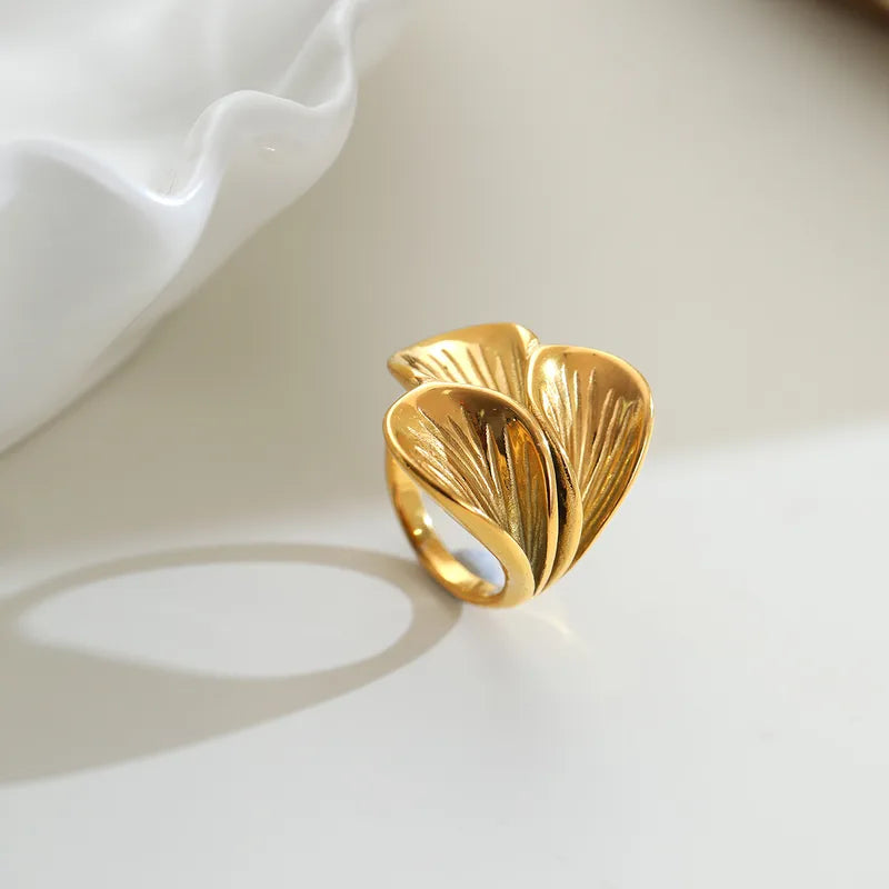 Sunlit Shell Sculptural Ring