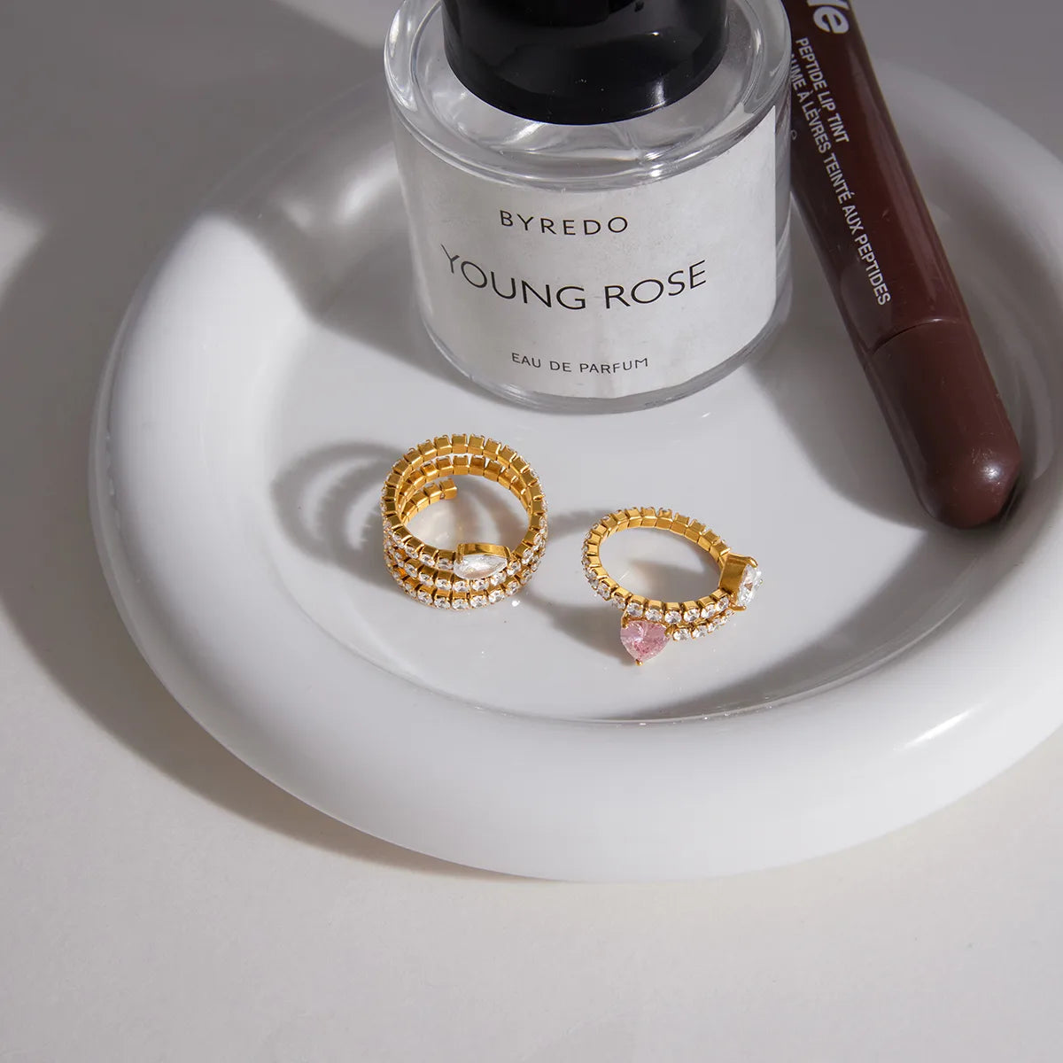 Moonlit Pearl Stack Ring