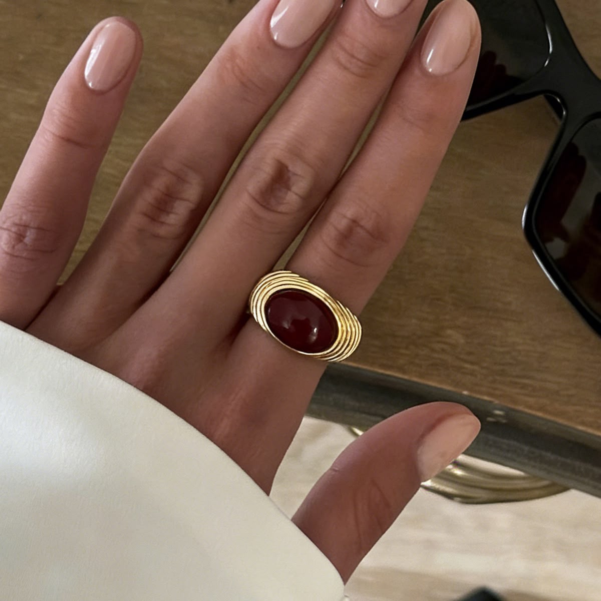 Ruby Reverie Oval Signet Ring