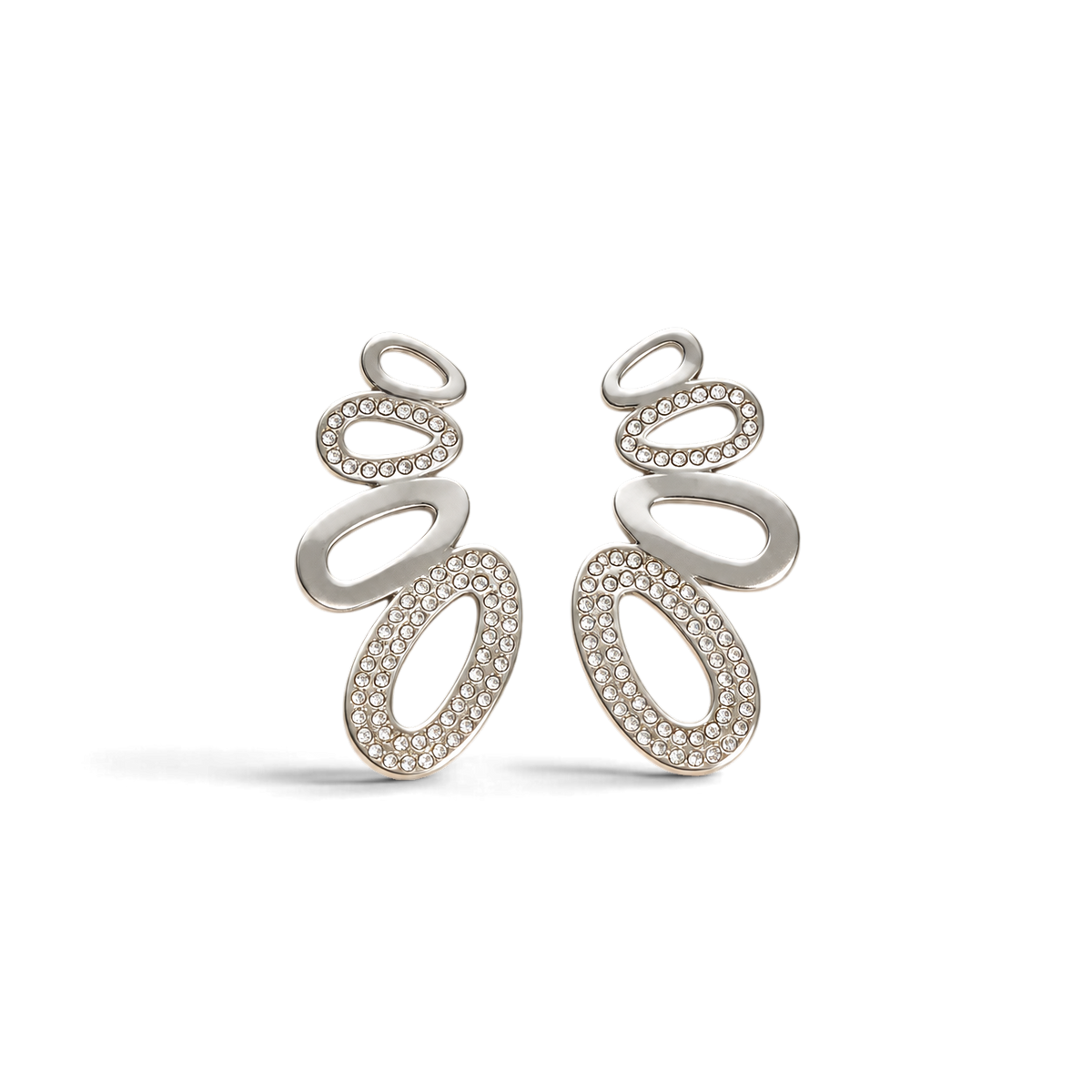 Aurelia silver sculptural loop earrings
