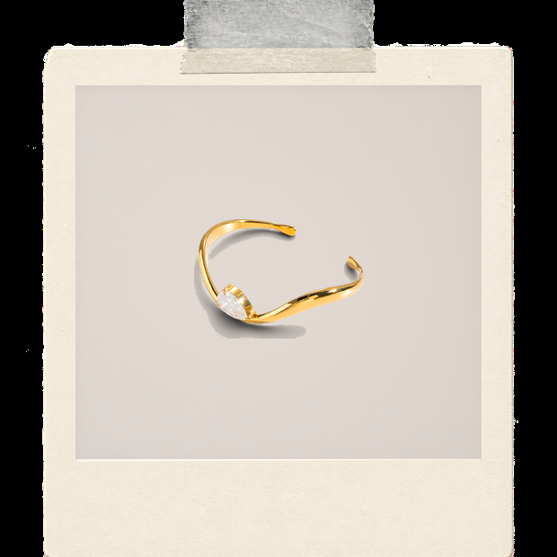 Estelle Bracelet | Crystal Cuff Bracelet Polaroid image