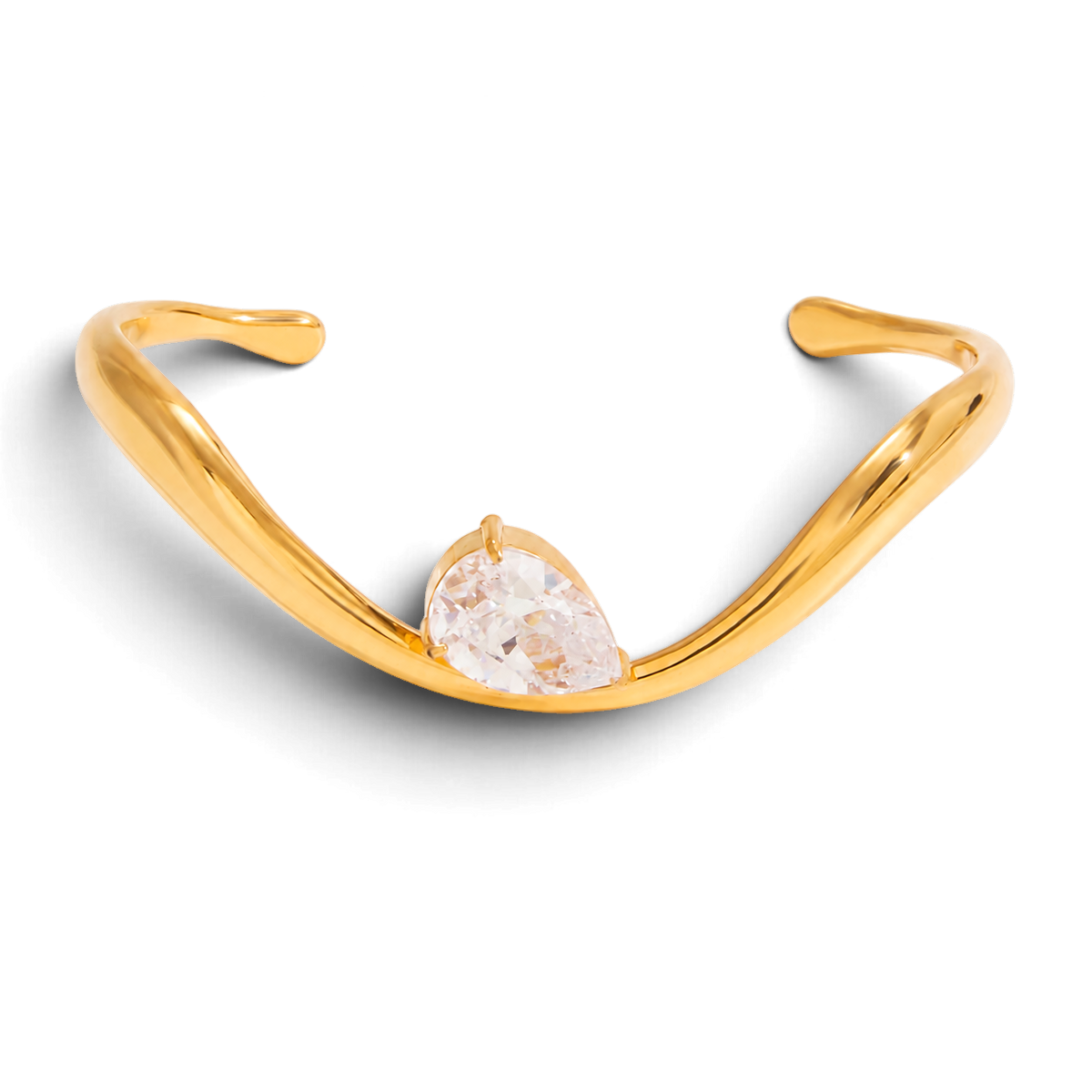 Freya Bracelet | Sculptural Cuff Bracelet transparent background image