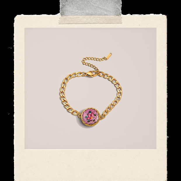 Maribel Bracelet | Floral Charm Bracelet Polaroid image