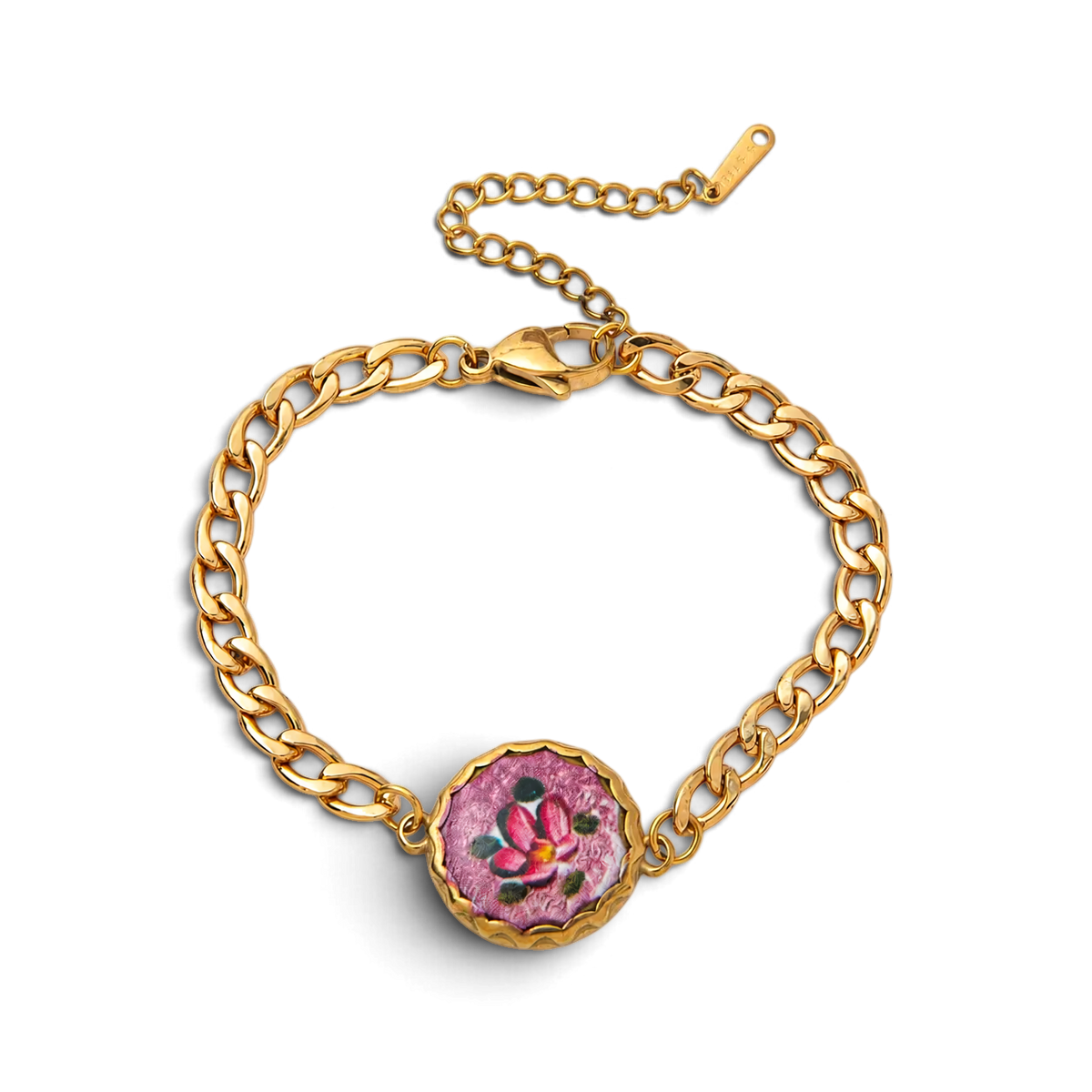 Maribel Bracelet | Floral Charm Bracelet transparent background image