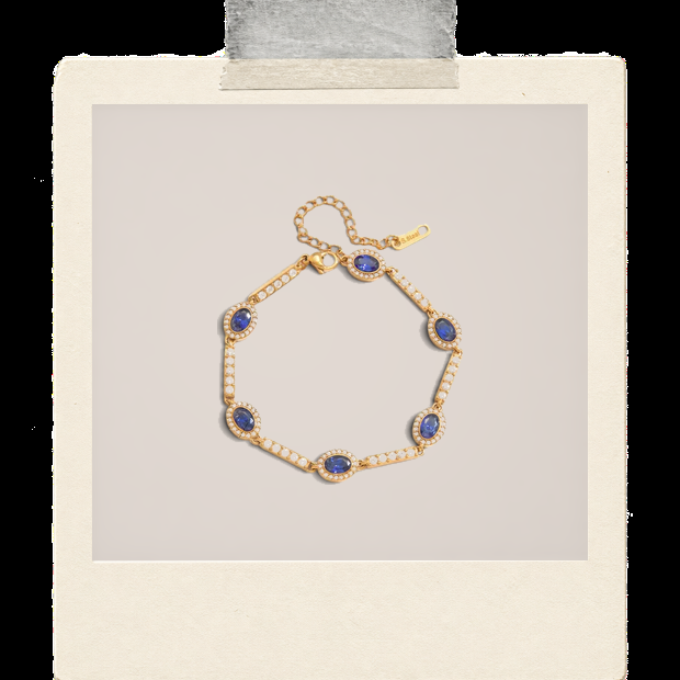 Noelle Bracelet | Blue Stone Bracelet Polaroid image