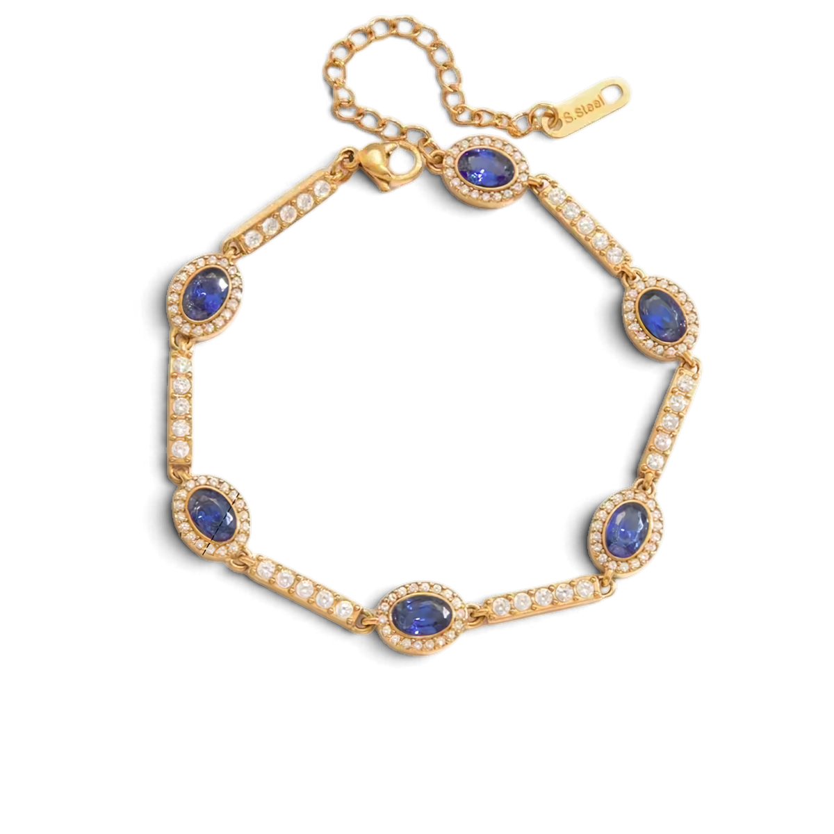 Noelle Bracelet | Blue Stone Bracelet transparent background image