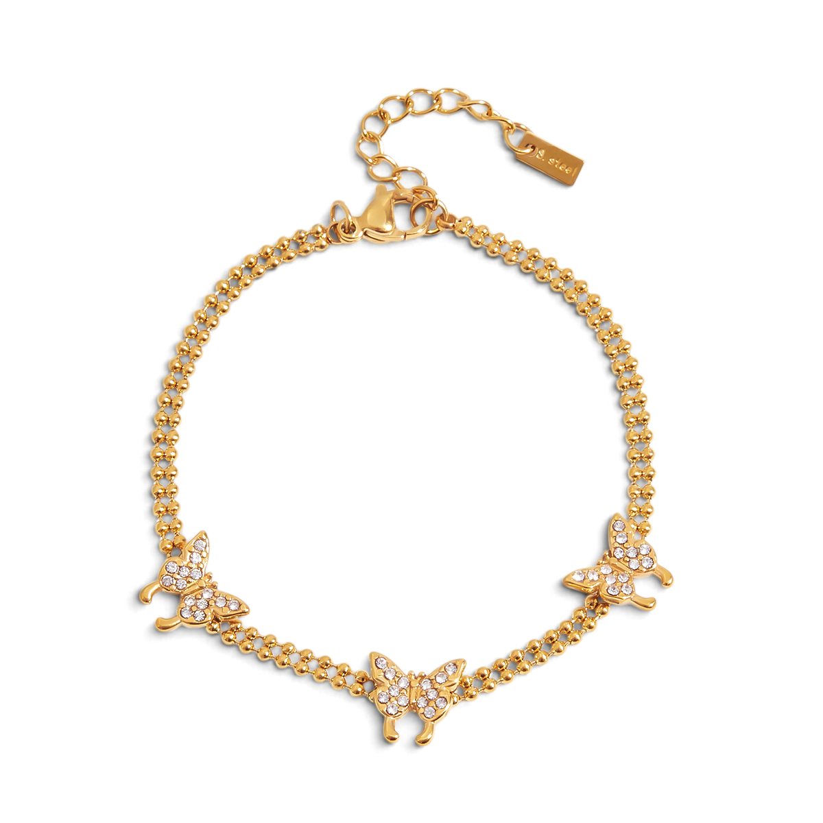 Zinnia Bracelet | Charm Chain Bracelet transparent background image