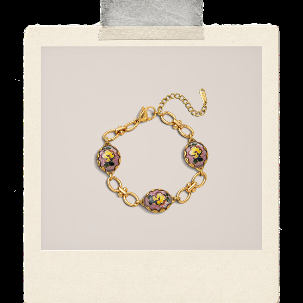 Elara Bracelet | Pink Stone Bracelet Polaroid image