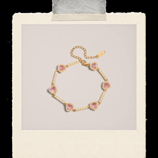 Felice Bracelet | Crystal Chain Bracelet Polaroid image
