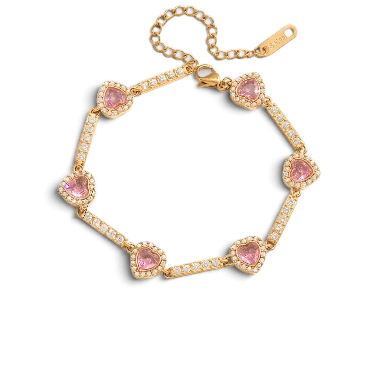 Felice Bracelet | Crystal Chain Bracelet transparent background image