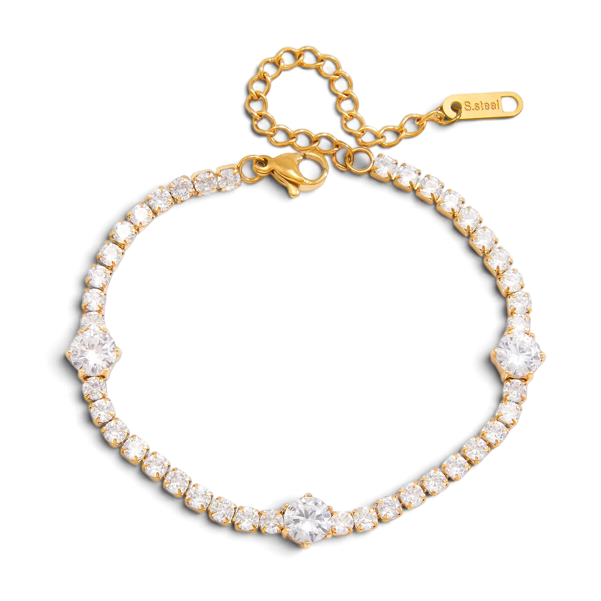 Greta Bracelet | Silver Link Bracelet transparent background image