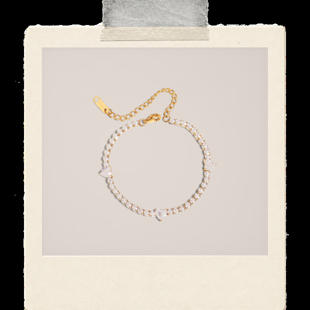 Lenora Bracelet | Crystal Chain Bracelet Polaroid image