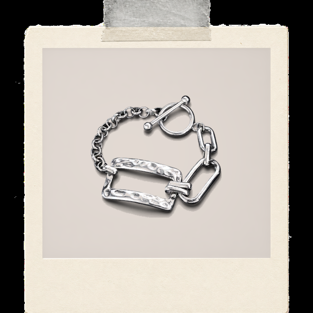 Reina Bracelet | Silver Link Bracelet Polaroid image