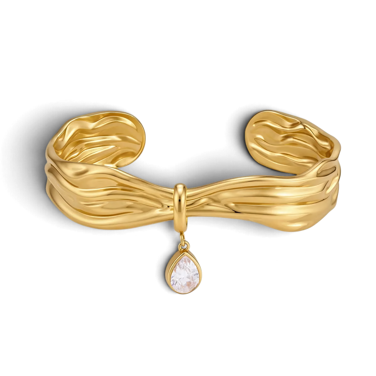 Selene Bracelet | Sculptural Gold Bracelet transparent background image