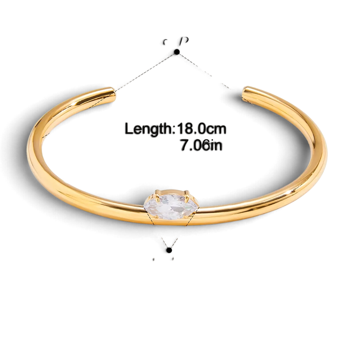 Vianne Bracelet | Cuff Bracelet transparent background image