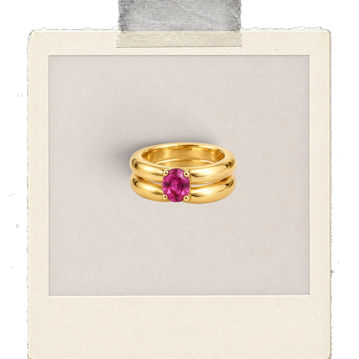 Clear Echo Square Stone Ring