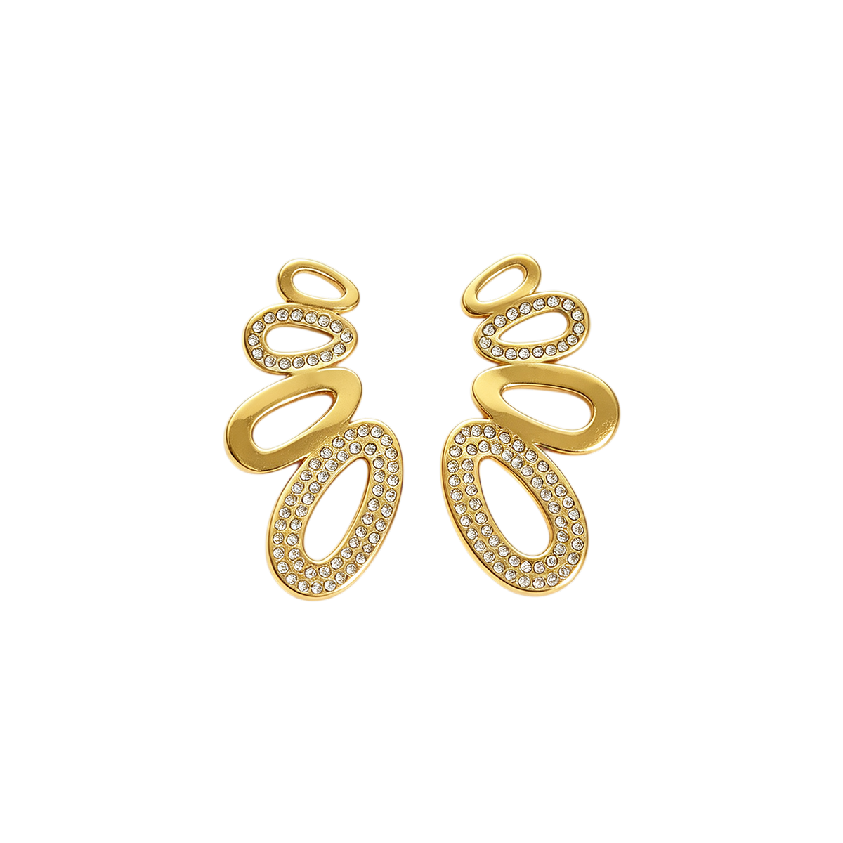 Elise gold sculptural loop earrings