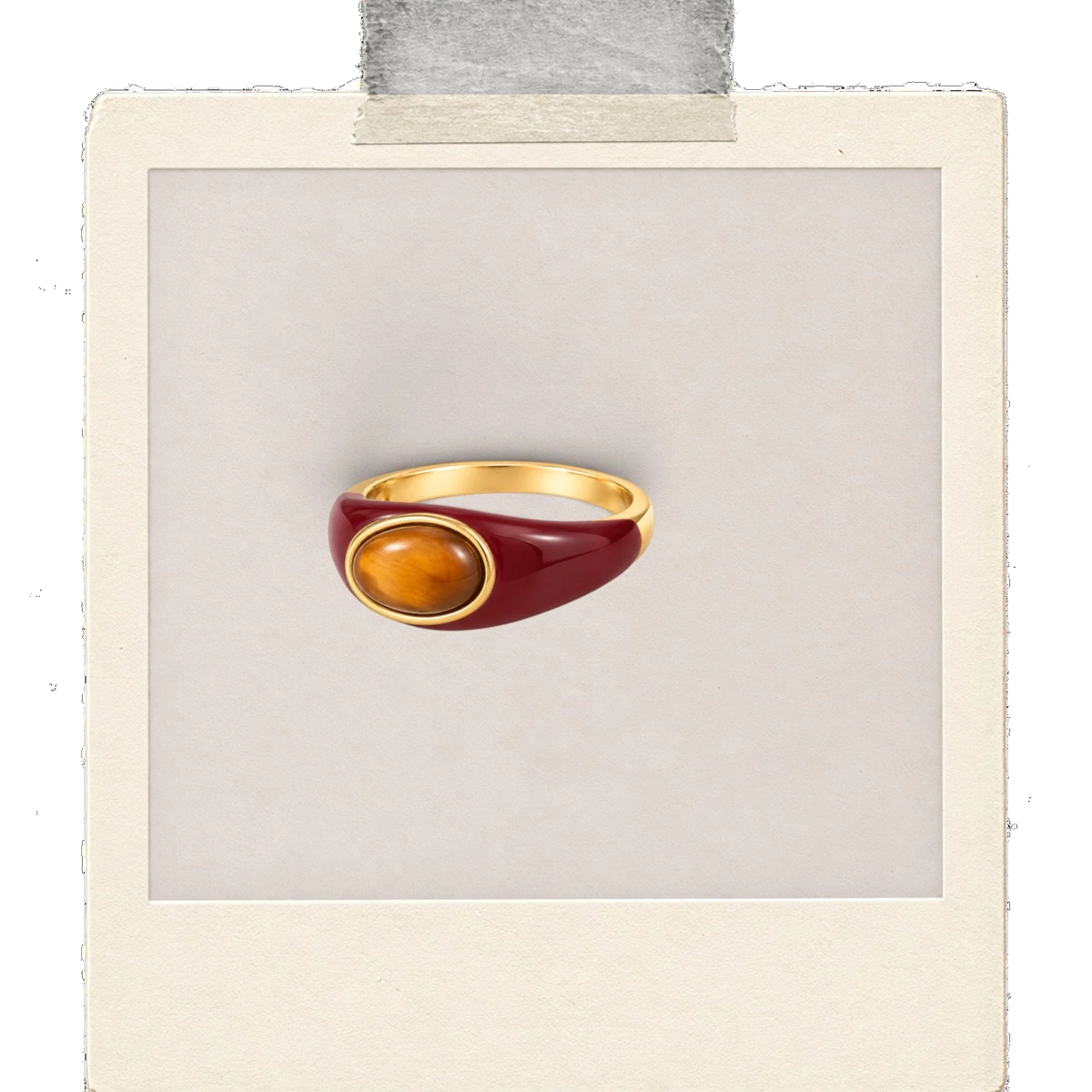 Ember Kiss Amber Oval Signet Ring