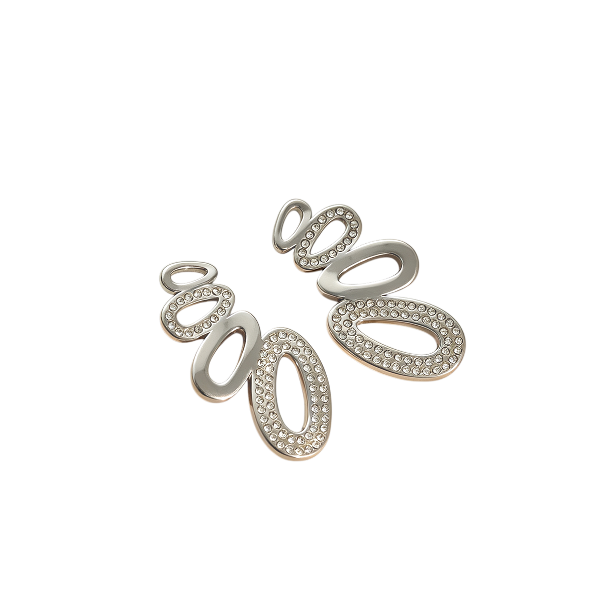 Fiora silver sculptural loop earrings
