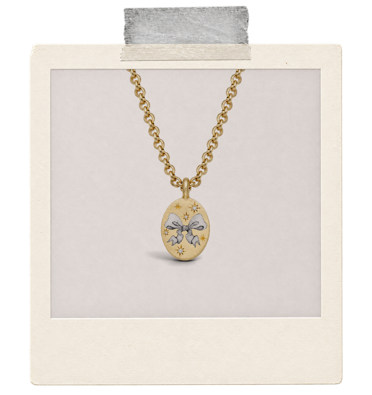 Flutterby Celestial Butterfly Pendant Necklace — Pale grey