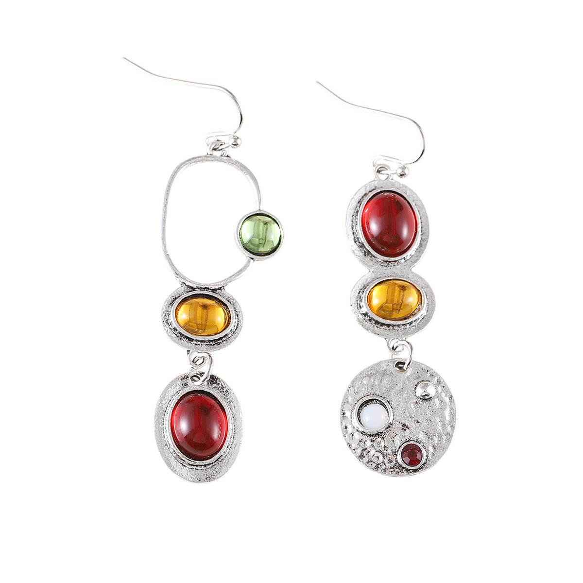 Lorelei silver gemstone drop earrings