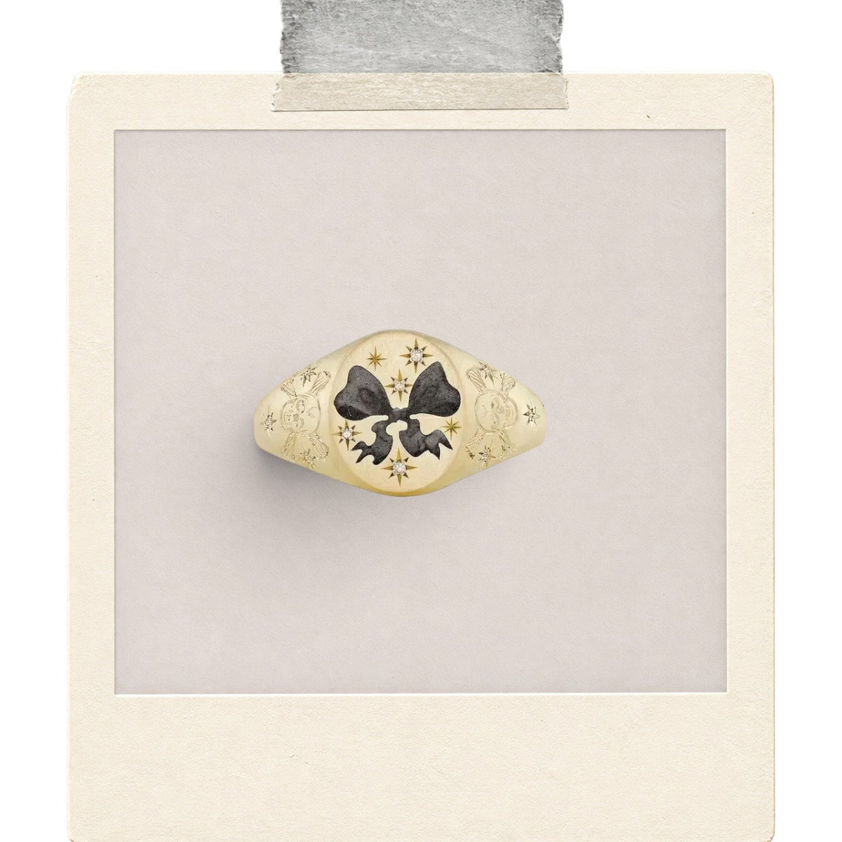 Midnight Fleur Floral Signet Ring