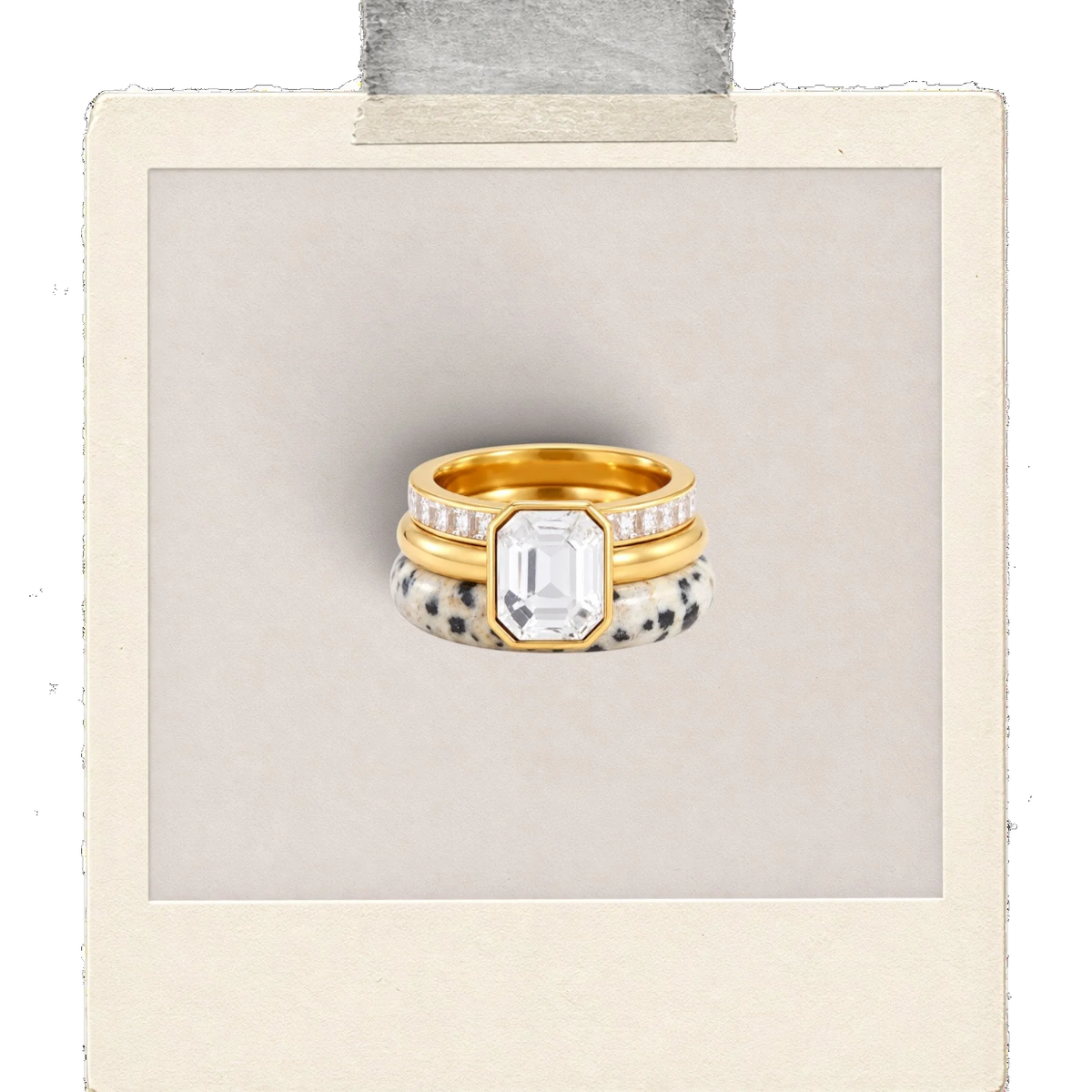 Sea Glass Mint Stack Ring