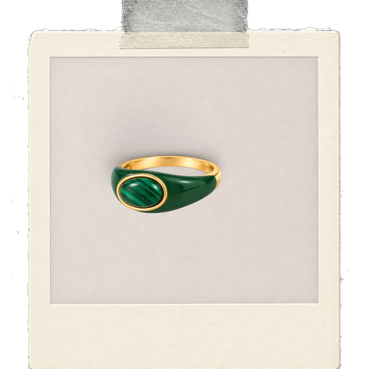 Verdant Vow Green Oval Signet Ring