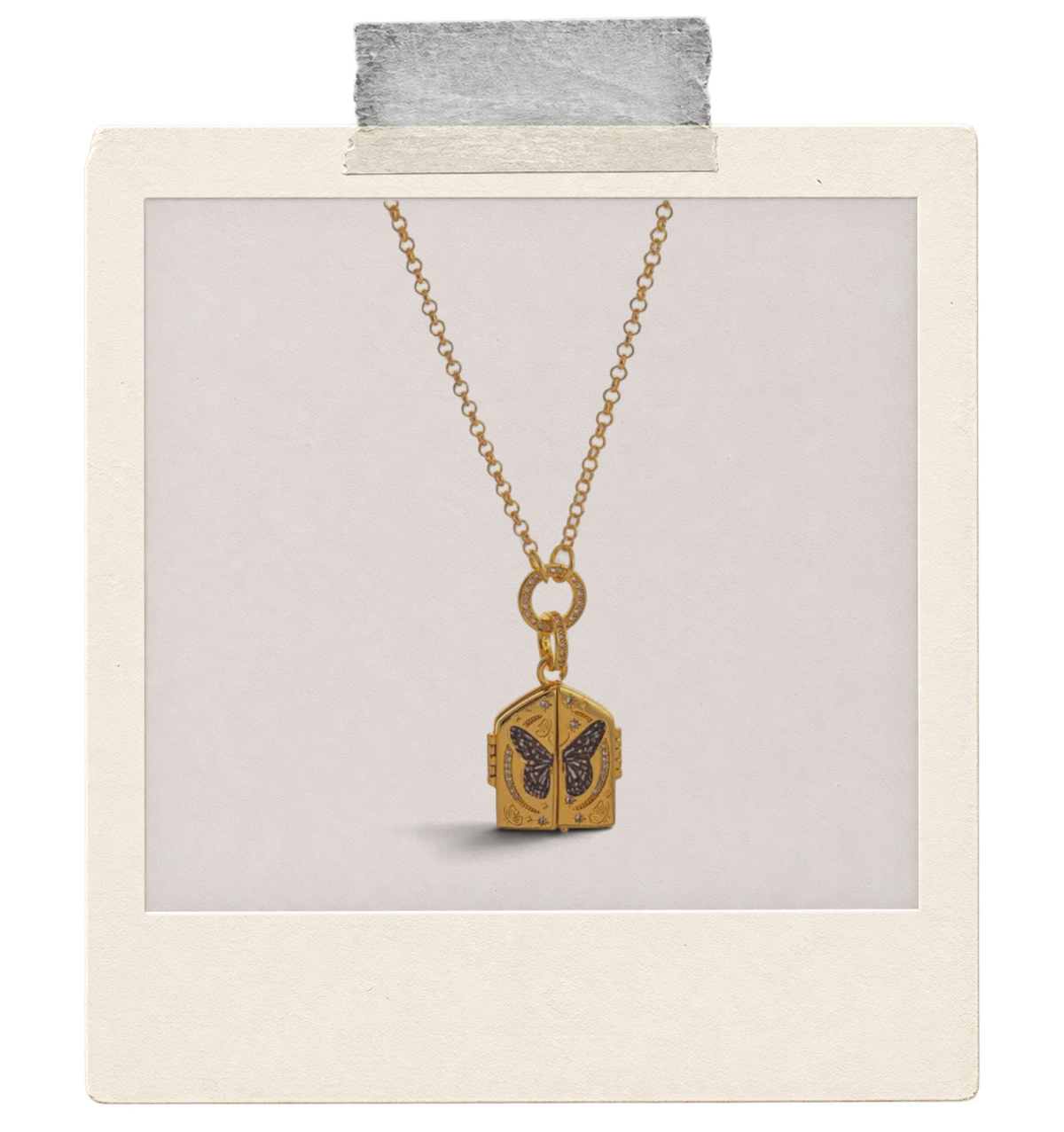 Winged Wish Butterfly Arch Pendant Necklace
